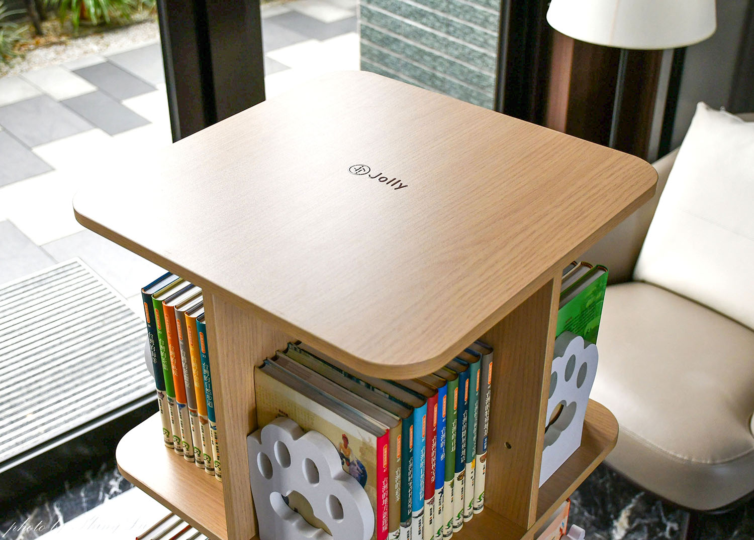 旋轉書架好用嗎【jolly小熊旋轉書櫃】早鳥限量買就送小朋友單人閱讀沙發