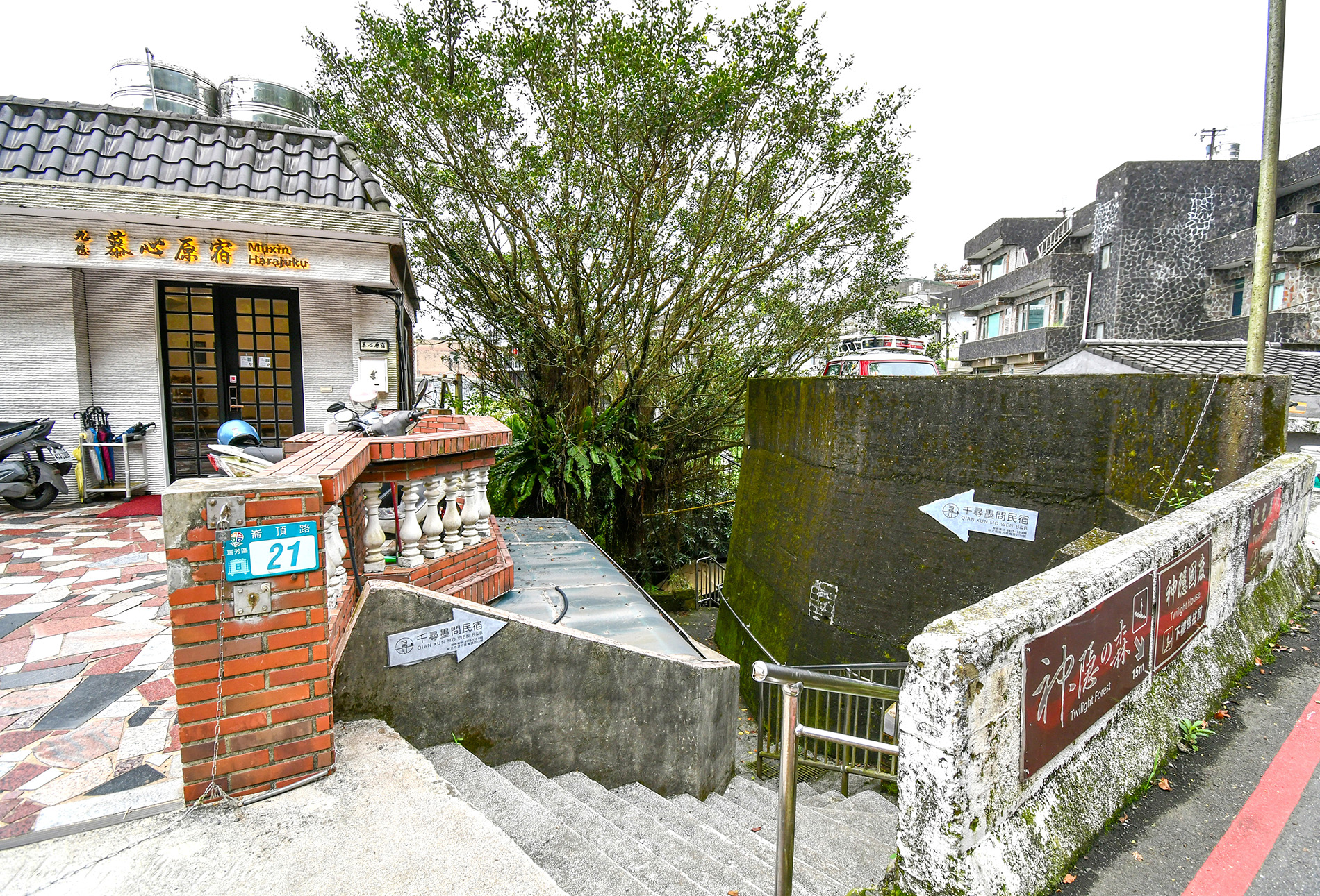 九份秘境咖啡廳│微光森林Twilight cafe│廢墟改建綠意玻璃屋